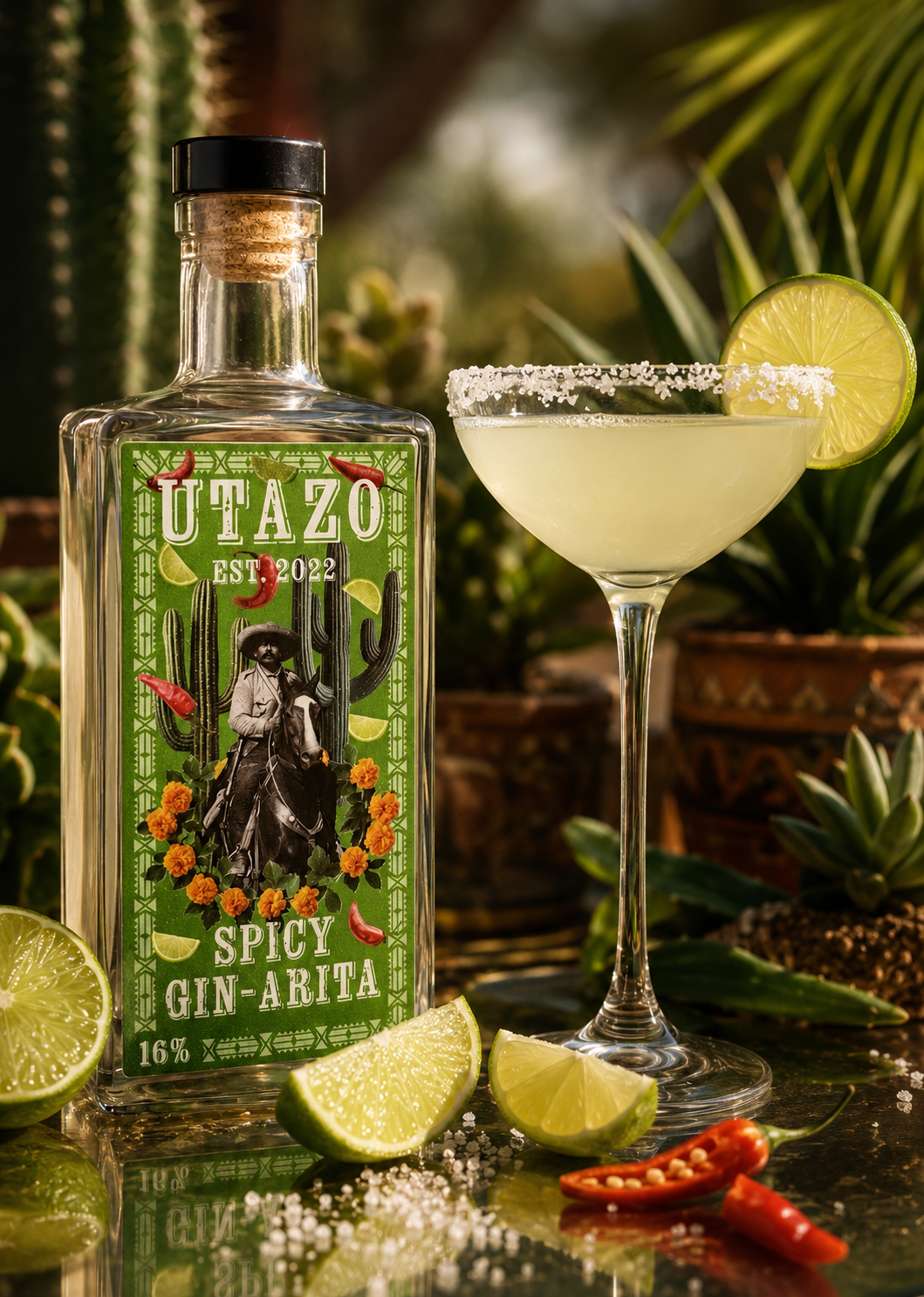 UTAZO Spicy Gin-Arita  - Spicy Margarita Ready-to-Drink Cocktail